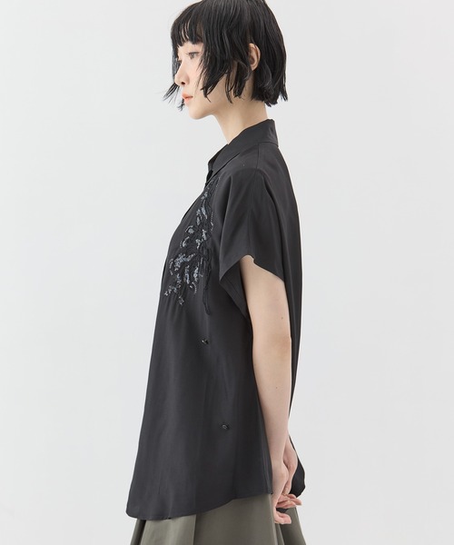 MURRAL(ミューラル)の「【MURRAL/ミューラル】Veil embroidered shirt/ベールエンブロイダリーシャツ(シャツ/ブラウス・レディース・ホワイト/ブラック・FREE)」の8枚目の写真