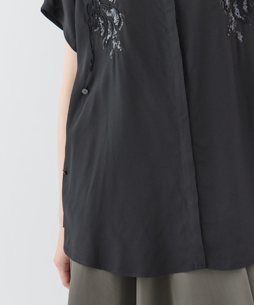 MURRAL(ミューラル)の「【MURRAL/ミューラル】Veil embroidered shirt/ベールエンブロイダリーシャツ(シャツ/ブラウス・レディース・ホワイト/ブラック・FREE)」の12枚目の写真