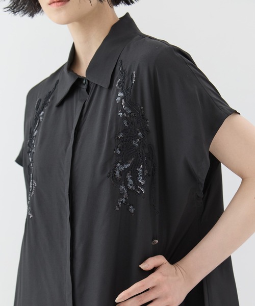 MURRAL(ミューラル)の「【MURRAL/ミューラル】Veil embroidered shirt/ベールエンブロイダリーシャツ(シャツ/ブラウス・レディース・ホワイト/ブラック・FREE)」の10枚目の写真