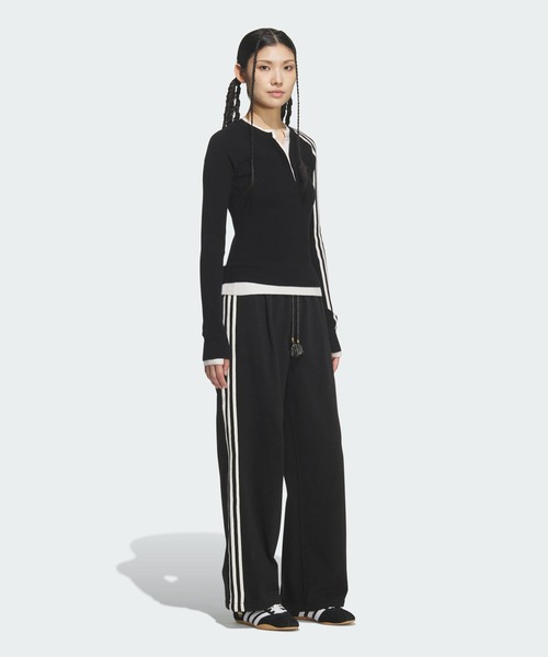 adidas(アディダス)の「プレミアム 3S ボタン クルー スウェット / トレーナー / アディダスオリジナルス adidas Originals(スウェット・レディース・ブラック・X-SMALL/X-LARGE/SMALL/MEDIUM/LARGE/XX-LARGE)」の3枚目の写真