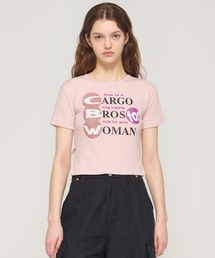 カーゴウィメンズショート半袖Tシャツ(ピンク)