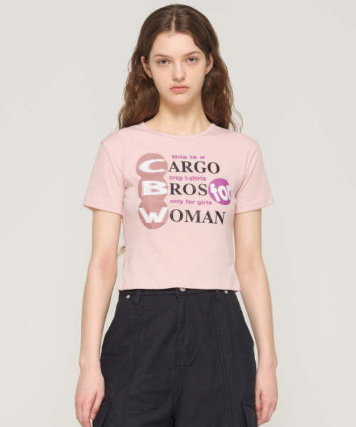 CARGOBROS FOR WOMAN(カーゴブロスフォーウィメン)の「カーゴウィメンズショート半袖Tシャツ(ピンク)(Tシャツ/カットソー・レディース・その他・FREE)」の1枚目の写真