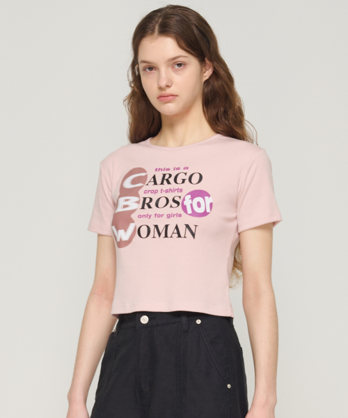 CARGOBROS FOR WOMAN(カーゴブロスフォーウィメン)の「カーゴウィメンズショート半袖Tシャツ(ピンク)(Tシャツ/カットソー・レディース・その他・FREE)」の4枚目の写真