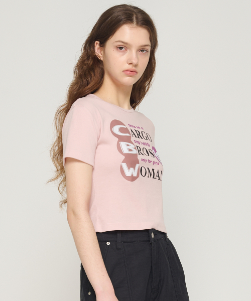 CARGOBROS FOR WOMAN(カーゴブロスフォーウィメン)の「カーゴウィメンズショート半袖Tシャツ(ピンク)(Tシャツ/カットソー・レディース・その他・FREE)」の5枚目の写真