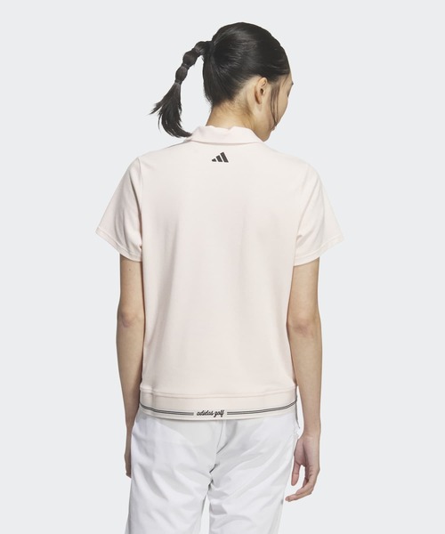 adidas（アディダス）の「ツイストニット半袖シャツ【adidas Golf/アディダスゴルフ】（ポロシャツ・レディース・ピンク・X-SMALL/SMALL/X-LARGE/LARGE/MEDIUM）」の2枚目の写真
