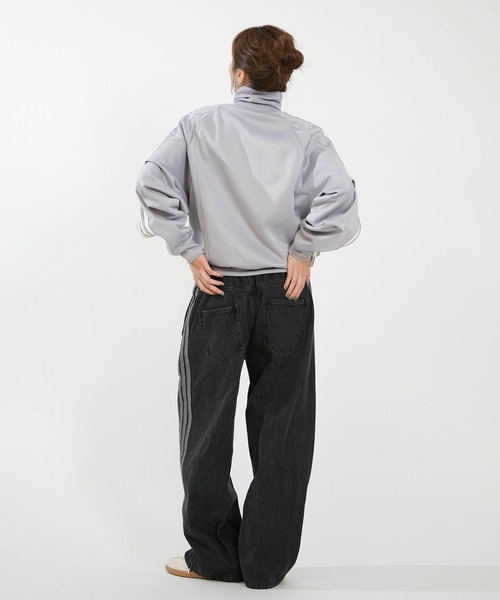 adidas(アディダス)の「adidas/アディダス WOMEN STADIUM ウオッシュデニムパンツ L6439(デニムパンツ・レディース・ブラック/インディゴブルー/ライトインディゴブルー・S/L/M)」の7枚目の写真