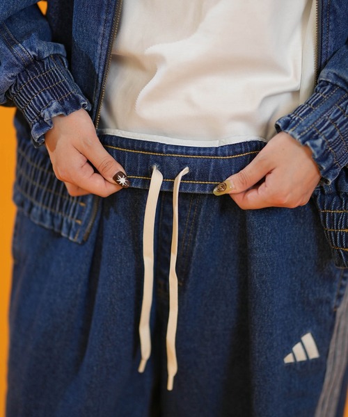 adidas(アディダス)の「adidas/アディダス WOMEN STADIUM ウオッシュデニムパンツ L6439(デニムパンツ・レディース・ブラック/インディゴブルー/ライトインディゴブルー・S/L/M)」の12枚目の写真
