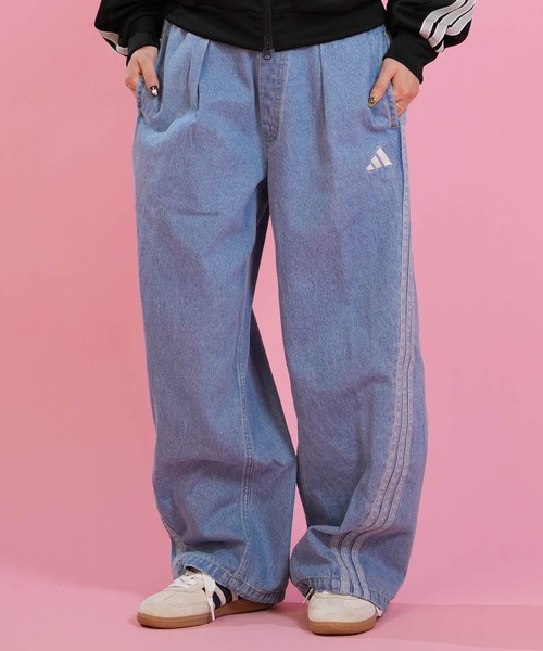 adidas(アディダス)の「adidas/アディダス WOMEN STADIUM ウオッシュデニムパンツ L6439(デニムパンツ・レディース・ブラック/インディゴブルー/ライトインディゴブルー・S/L/M)」の13枚目の写真