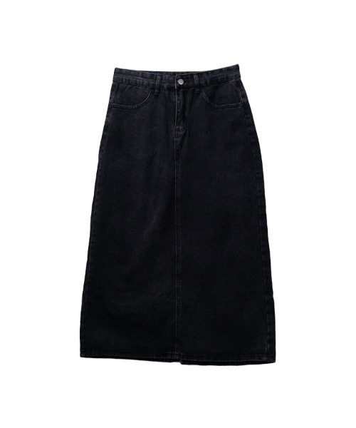 CLOTHY（クロシィ）の「【すらっと縦長シルエット】デニムロングスカート（デニムスカート・レディース・ブルー/ブラック・FREE）」の12枚目の写真