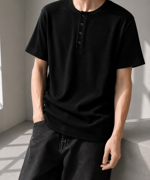 UP START(アップスタート)の「【Bls】 【ZM】【Bling Leads】サーマルワッフル H/N TEE(BL)(Tシャツ/カットソー・メンズ・ホワイト/ネイビー/グレー/カーキ/ライトピンク・MEDIUM/LARGE/X-LARGE)」の6枚目の写真