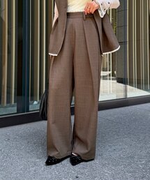 ウエストシャツレイヤードスラックス