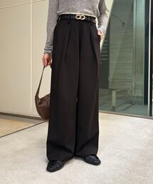ウエストシャツレイヤードスラックス