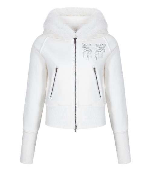 PLEASENOFOLLOW(プリーズノーフォロー)の「Becky Fur Hoodie Jacket (White)(パーカー・レディース・その他・FREE)」の3枚目の写真