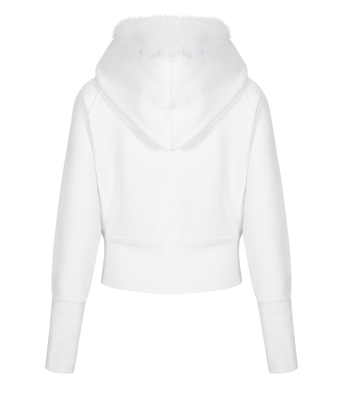 PLEASENOFOLLOW(プリーズノーフォロー)の「Becky Fur Hoodie Jacket (White)(パーカー・レディース・その他・FREE)」の4枚目の写真