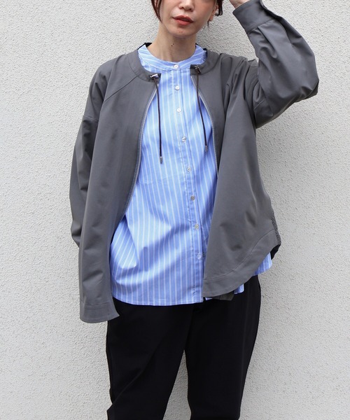 etre relie(エトレリー)の「ストライプバイカラーシャツ(シャツ/ブラウス・レディース・サックスブルー/ブルー系その他2・MEDIUM)」の15枚目の写真