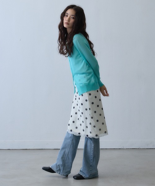 Clum(クルム)の「sheer dot layered skirt / シアードットレイヤードスカート(スカート・レディース・ホワイト・MEDIUM/SMALL)」の8枚目の写真