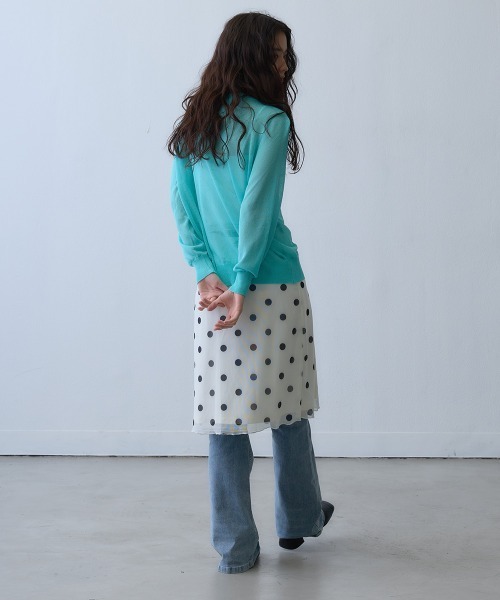 Clum(クルム)の「sheer dot layered skirt / シアードットレイヤードスカート(スカート・レディース・ホワイト・MEDIUM/SMALL)」の9枚目の写真