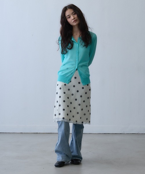 Clum(クルム)の「sheer dot layered skirt / シアードットレイヤードスカート(スカート・レディース・ホワイト・MEDIUM/SMALL)」の11枚目の写真