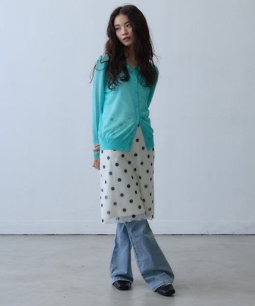 Clum(クルム)の「sheer dot layered skirt / シアードットレイヤードスカート(スカート・レディース・ホワイト・MEDIUM/SMALL)」の12枚目の写真