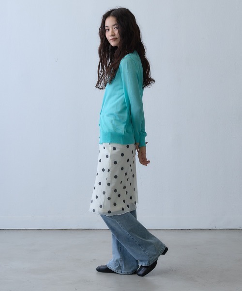 Clum(クルム)の「sheer dot layered skirt / シアードットレイヤードスカート(スカート・レディース・ホワイト・MEDIUM/SMALL)」の14枚目の写真