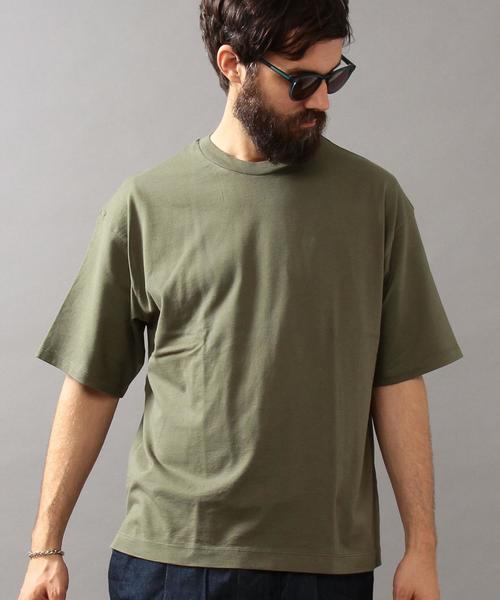 BEAUTY&YOUTH UNITED ARROWS(ビューティーアンドユースユナイテッドアローズ)の「BY ∴ ワイド ハーフスリーブ カットソー MADE IN JAPAN◆(Tシャツ/カットソー・メンズ・ネイビー/ブラック/ホワイト/オリーブ/その他1・LARGE/SMALL/MEDIUM)」の5枚目の写真