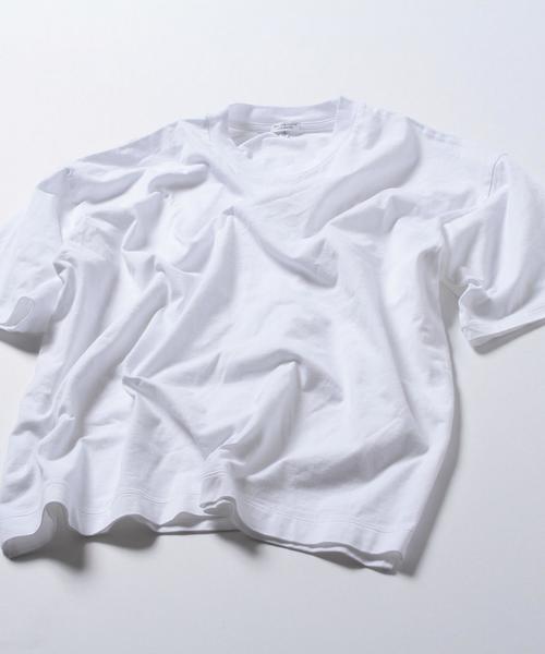 BEAUTY&YOUTH UNITED ARROWS(ビューティーアンドユースユナイテッドアローズ)の「BY ∴ ワイド ハーフスリーブ カットソー MADE IN JAPAN◆(Tシャツ/カットソー・メンズ・ネイビー/ブラック/ホワイト/オリーブ/その他1・LARGE/SMALL/MEDIUM)」の10枚目の写真