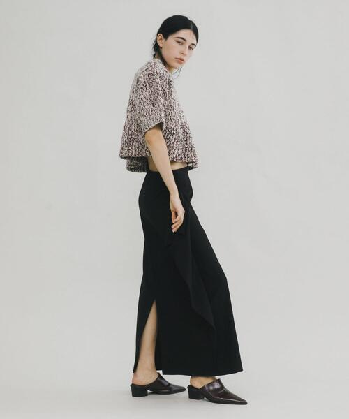 LAATO（ラート）の「long flamenco skirt（スカート・レディース・チェック/ブラック・FREE）」の4枚目の写真