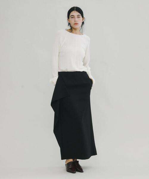 LAATO（ラート）の「long flamenco skirt（スカート・レディース・チェック/ブラック・FREE）」の5枚目の写真