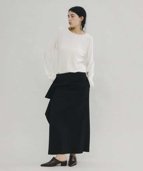 LAATO（ラート）の「long flamenco skirt（スカート・レディース・チェック/ブラック・FREE）」の6枚目の写真