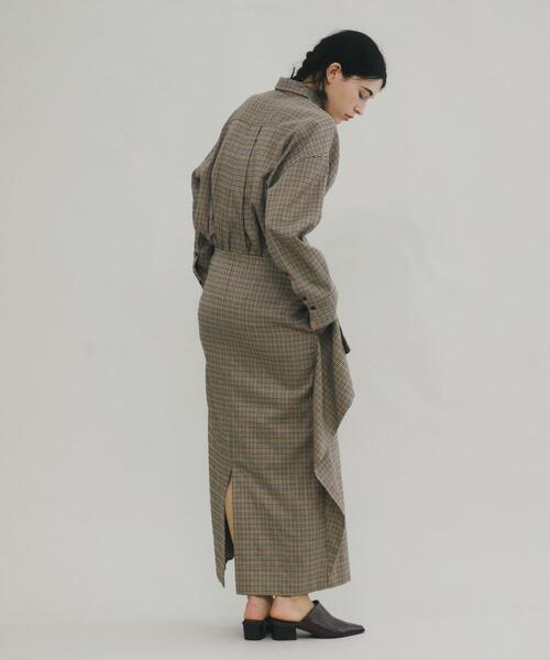 LAATO（ラート）の「long flamenco skirt（スカート・レディース・チェック/ブラック・FREE）」の18枚目の写真