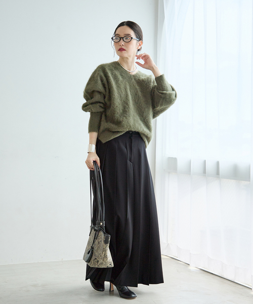 journal standard L'essage（ジャーナルスタンダードレサージュ）の「《追加》ロングプリーツスカート（スカート・レディース・チャコールグレー/ブラック系その他・36/38）」の3枚目の写真