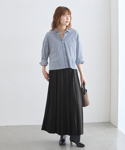 journal standard L'essage（ジャーナルスタンダードレサージュ）の「《追加》ロングプリーツスカート（スカート・レディース・チャコールグレー/ブラック系その他・36/38）」の4枚目の写真