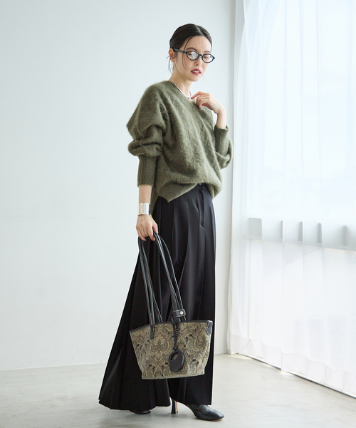 journal standard L'essage（ジャーナルスタンダードレサージュ）の「《追加》ロングプリーツスカート（スカート・レディース・チャコールグレー/ブラック系その他・36/38）」の10枚目の写真