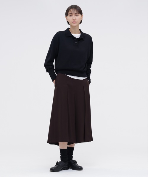 MARGARET HOWELL(マーガレットハウエル)の「FINE WOOL(ニット/セーター・レディース・ダークブラウン/ブラック・2)」の6枚目の写真