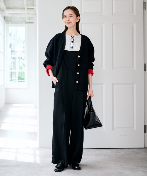 U by SPICK&SPAN(ユーバイスピックアンドスパン)の「《WEB限定 / 追加2 / 2枚セット》WPL トラウザーサロペット(つなぎ/オールインワン・レディース・モカ/ブラック・38/36)」の3枚目の写真