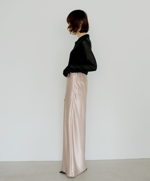 cheriella(シェリエラ)の「【cheriella】サテンナロースカート SATIN NARROW SKIRT(スカート・レディース・アイボリー/ピンク/ブラック/ブラウン・FREE)」の11枚目の写真