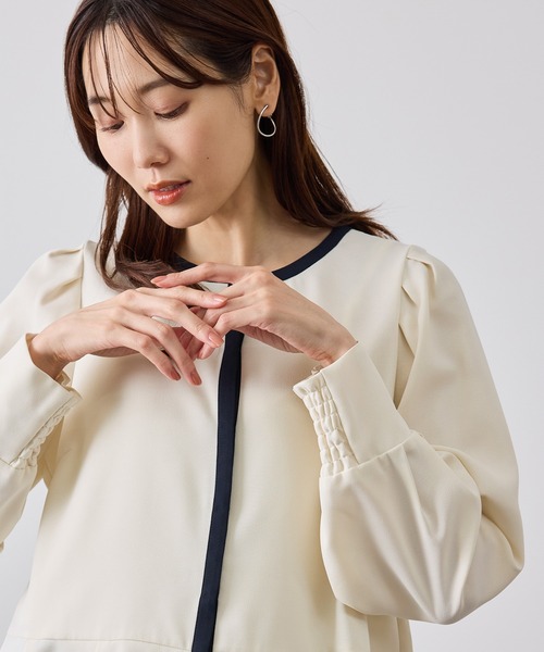 ROPE' PICNIC(ロペピクニック)の「ジャケットみたいに着られるブラウス(シャツ/ブラウス・レディース・ネイビー/サックスブルー/ホワイト系その他/ホワイト・FREE)」の16枚目の写真