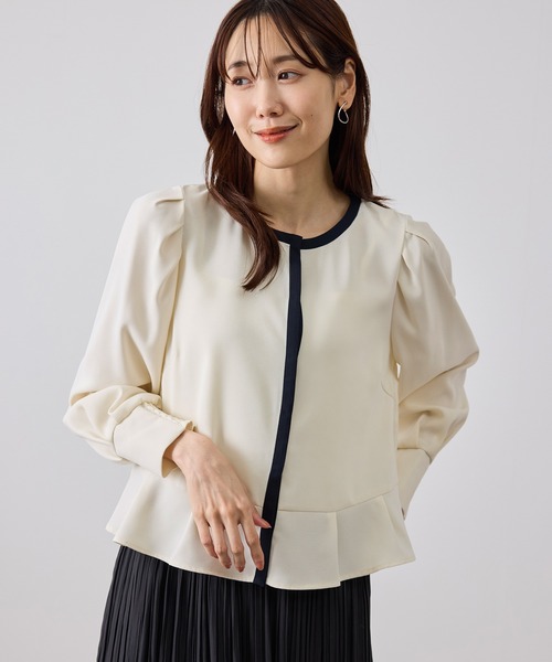 ROPE' PICNIC(ロペピクニック)の「ジャケットみたいに着られるブラウス(シャツ/ブラウス・レディース・ネイビー/サックスブルー/ホワイト系その他/ホワイト・FREE)」の15枚目の写真