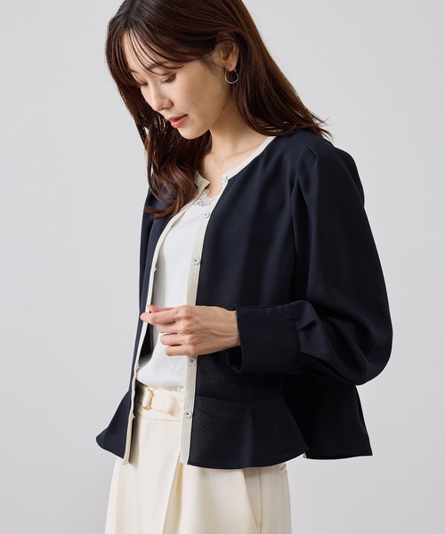 ROPE' PICNIC(ロペピクニック)の「ジャケットみたいに着られるブラウス(シャツ/ブラウス・レディース・ネイビー/サックスブルー/ホワイト系その他/ホワイト・FREE)」の22枚目の写真