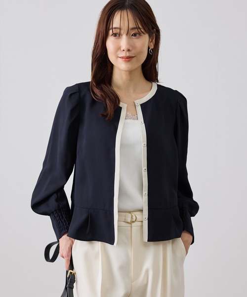 ROPE' PICNIC(ロペピクニック)の「ジャケットみたいに着られるブラウス(シャツ/ブラウス・レディース・ネイビー/サックスブルー/ホワイト系その他/ホワイト・FREE)」の20枚目の写真