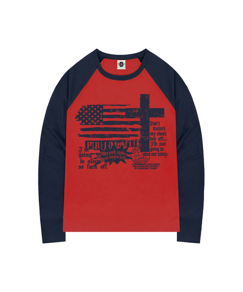 PRIMATE(プライメイト)の「DISTURB オーバーサイズ ビビッドラグラン ロングスリーブ 4色展開(Tシャツ/カットソー・レディース・ネイビー/ピンク/レッド/イエロー・1/2)」の4枚目の写真