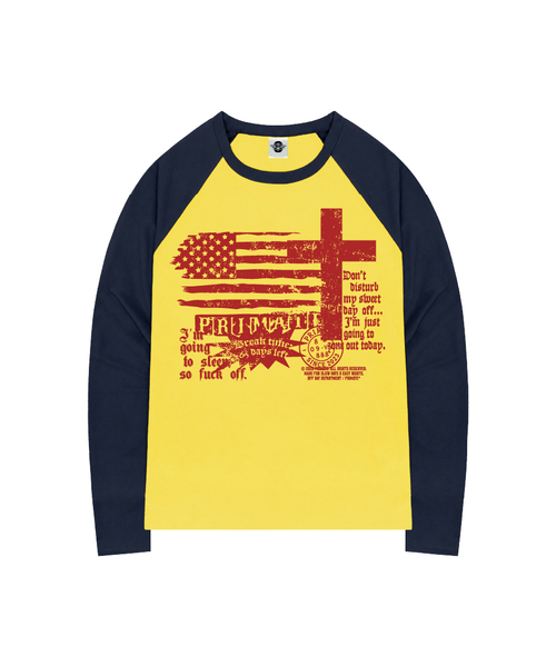 PRIMATE(プライメイト)の「DISTURB オーバーサイズ ビビッドラグラン ロングスリーブ 4色展開(Tシャツ/カットソー・レディース・ネイビー/ピンク/レッド/イエロー・1/2)」の2枚目の写真