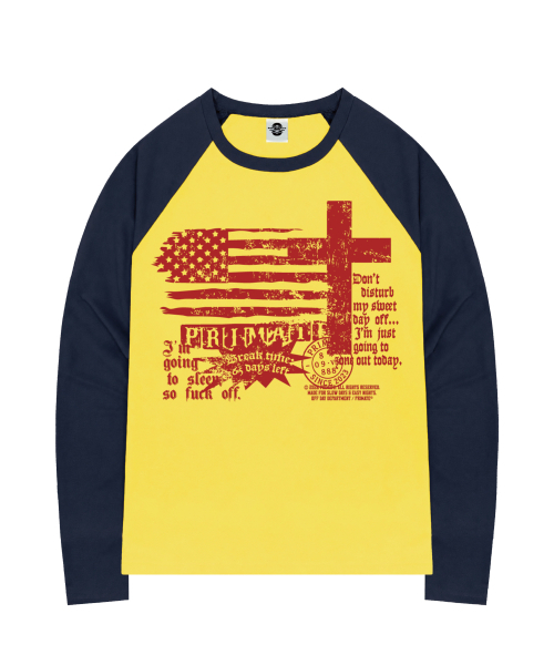 PRIMATE(プライメイト)の「DISTURB オーバーサイズ ビビッドラグラン ロングスリーブ 4色展開(Tシャツ/カットソー・レディース・ネイビー/ピンク/レッド/イエロー・1/2)」の5枚目の写真