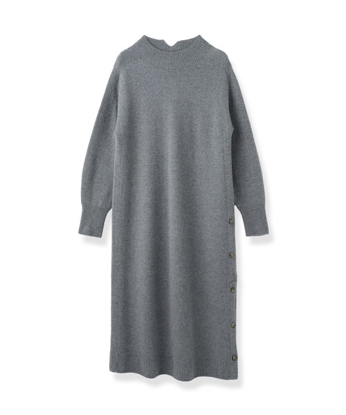 INDIVI(インディヴィ)の「【軽量/カシミヤ混/体型カバー】ハイネックニットワンピース(ワンピース・レディース・ブラウン系その他7/グレー系その他7・38/05/15 /13/34)」の3枚目の写真