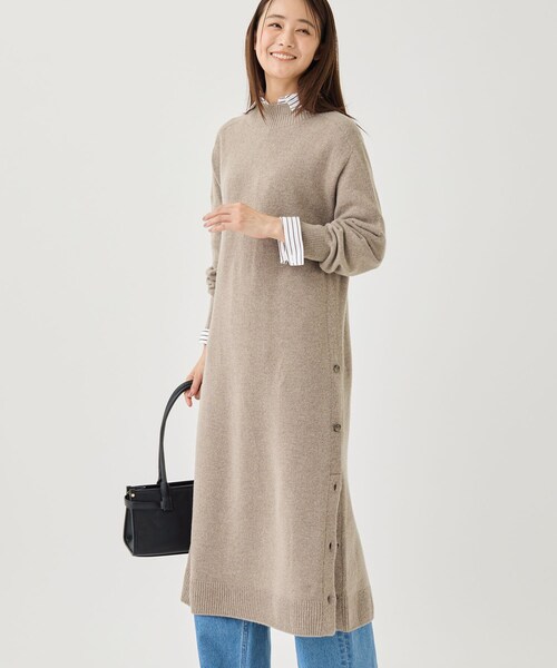INDIVI(インディヴィ)の「【軽量/カシミヤ混/体型カバー】ハイネックニットワンピース(ワンピース・レディース・ブラウン系その他7/グレー系その他7・38/05/15 /13/34)」の8枚目の写真