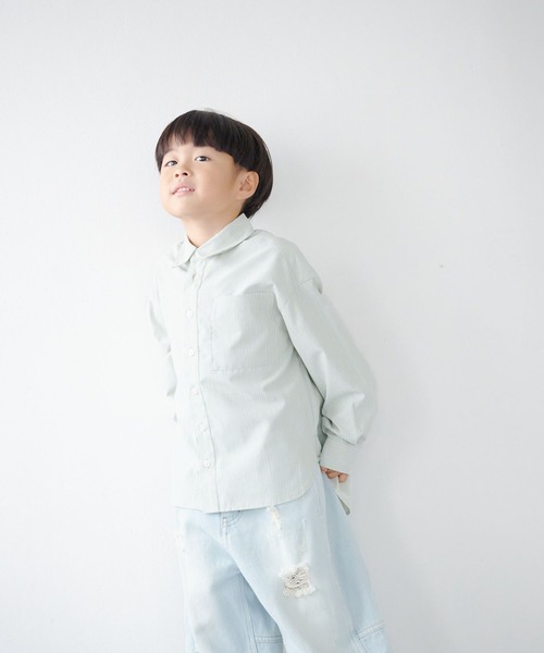 LOWRYS FARM（ローリーズファーム）の「コタットシャツ  1063353（Tシャツ/カットソー・キッズ・ベージュ/ブルー/グリーン・110cm/120cm/130cm/140cm/150cm）」の6枚目の写真