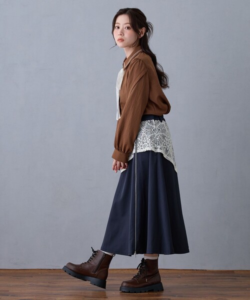 NICOLE CLUB(ニコル クラブ)の「レースリボンブラウス(シャツ/ブラウス・レディース・ブラウン/オフホワイト/サックスブルー・M)」の6枚目の写真