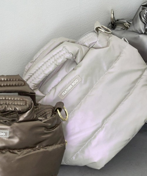 ROOTOTE(ルートート)の「ルートート / フェザールー ベビールー ダウンフェザー 2WAYミニトートバッグ FE.べビールー.モデレートーB(ショルダーバッグ・レディース・ブラック/ブラウン/シルバー/ホワイト系その他・FREE)」の10枚目の写真