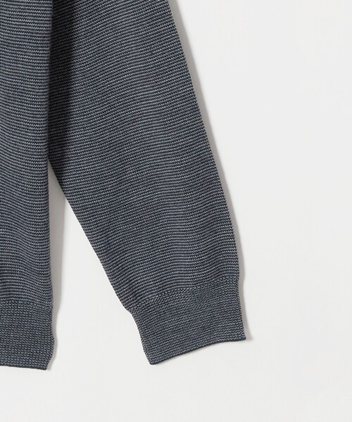 A DAY IN THE LIFE UNITED ARROWS（アデイインザライフユナイテッドアローズ）の「テンジクボーダー モックネックニット 12GG -ウォッシャブル-＜A DAY IN THE LIFE＞（ニット/セーター・メンズ・ロイヤルブルー/モカ・XL/L/M/S）」の5枚目の写真