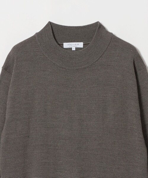 A DAY IN THE LIFE UNITED ARROWS（アデイインザライフユナイテッドアローズ）の「テンジクボーダー モックネックニット 12GG -ウォッシャブル-＜A DAY IN THE LIFE＞（ニット/セーター・メンズ・ロイヤルブルー/モカ・XL/L/M/S）」の7枚目の写真
